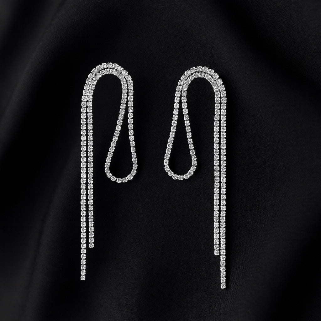 Diamond Full Eternity Tennis Earrings