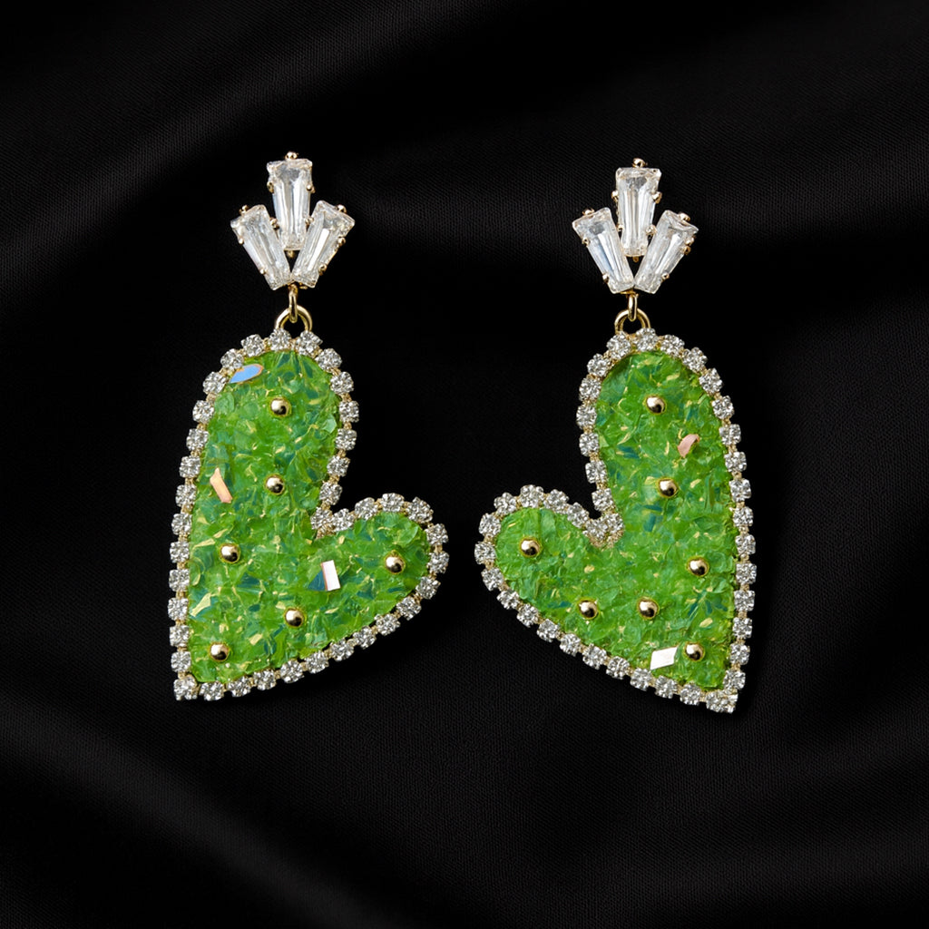Green Sparkling Heart