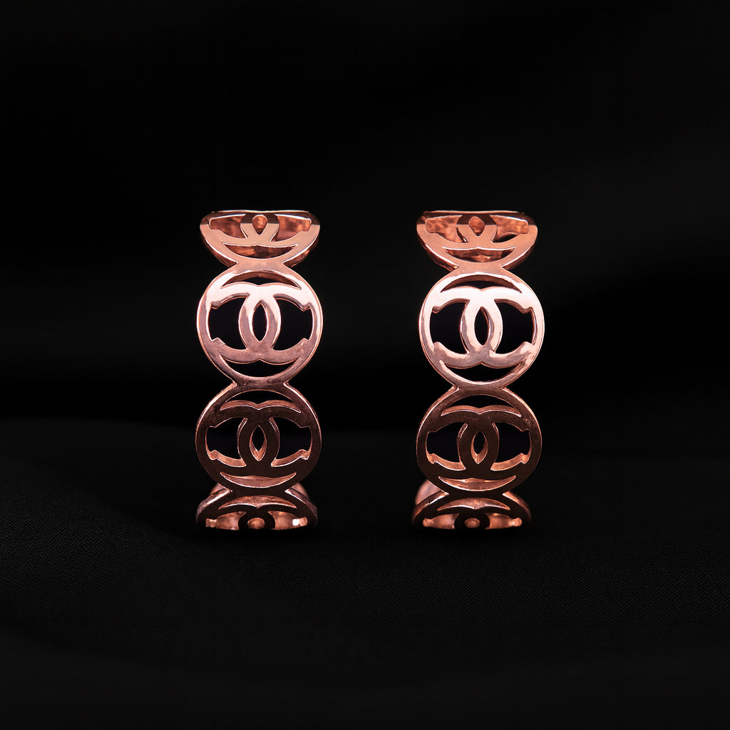 Copper-Tint Cut-Out Hoops