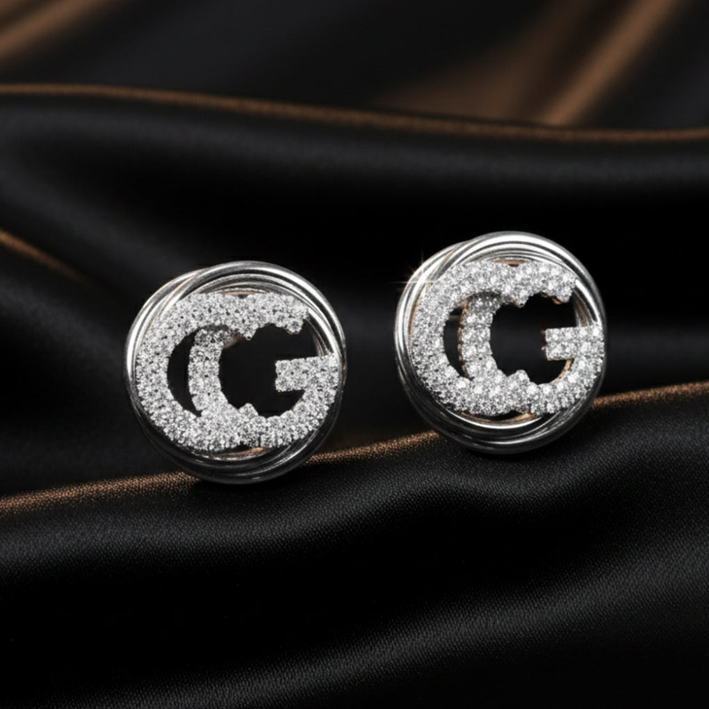 CG AD Diamond Silver Earrings