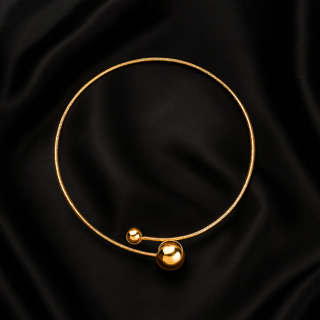 Golden Orbs - Open Rhinestone Choker