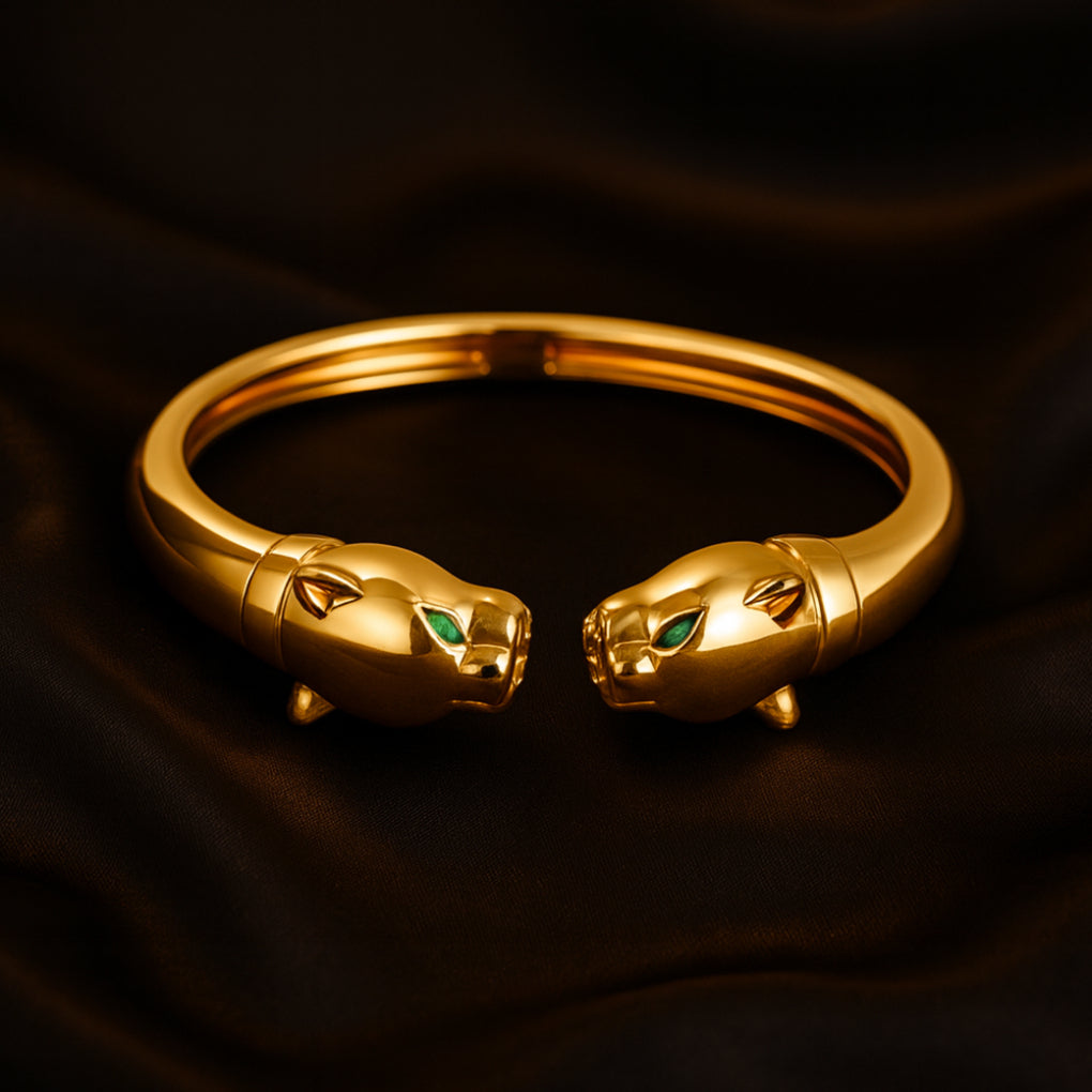Twin Panthers Cuff Bracelet
