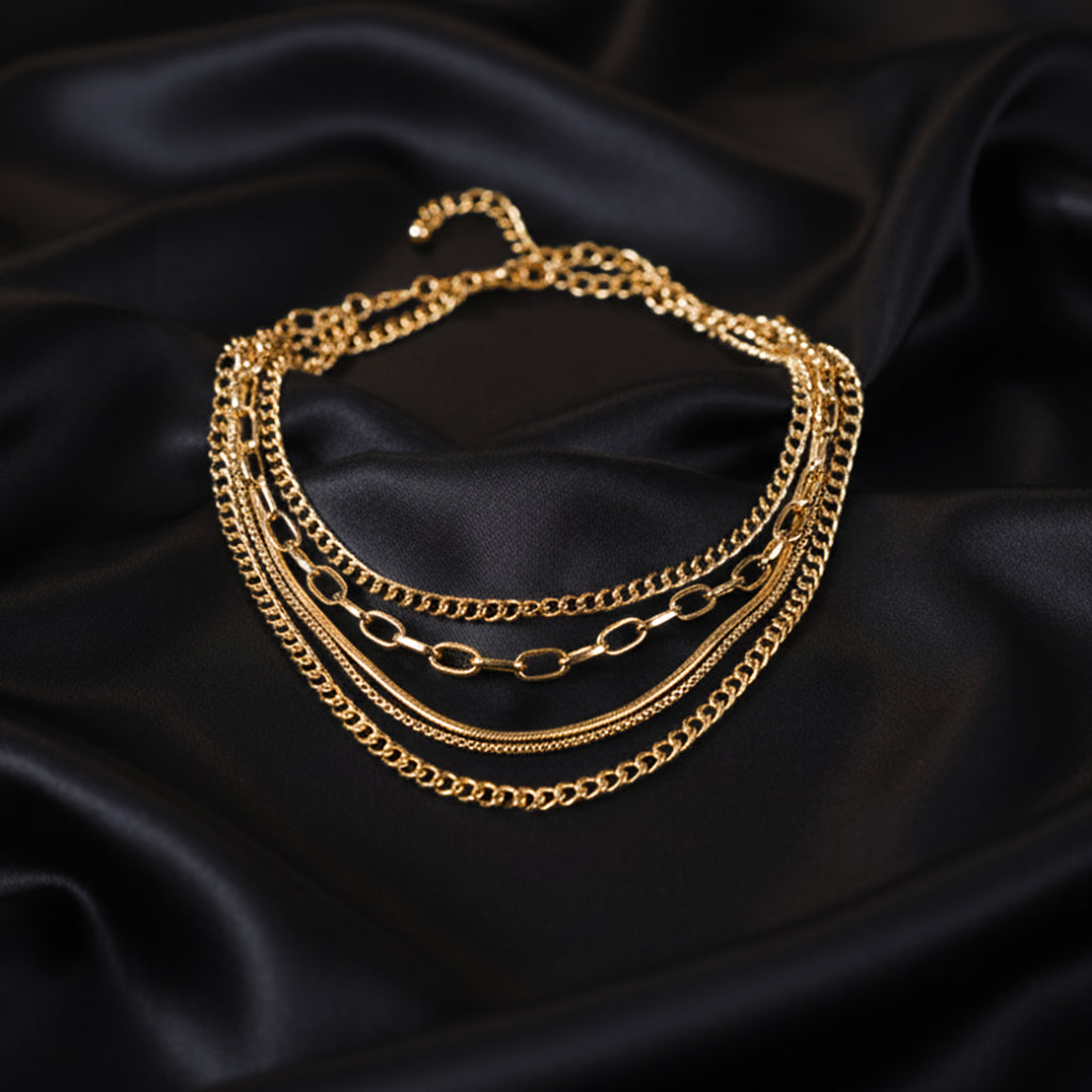 Multi Layered Gold Chain Necklaces
