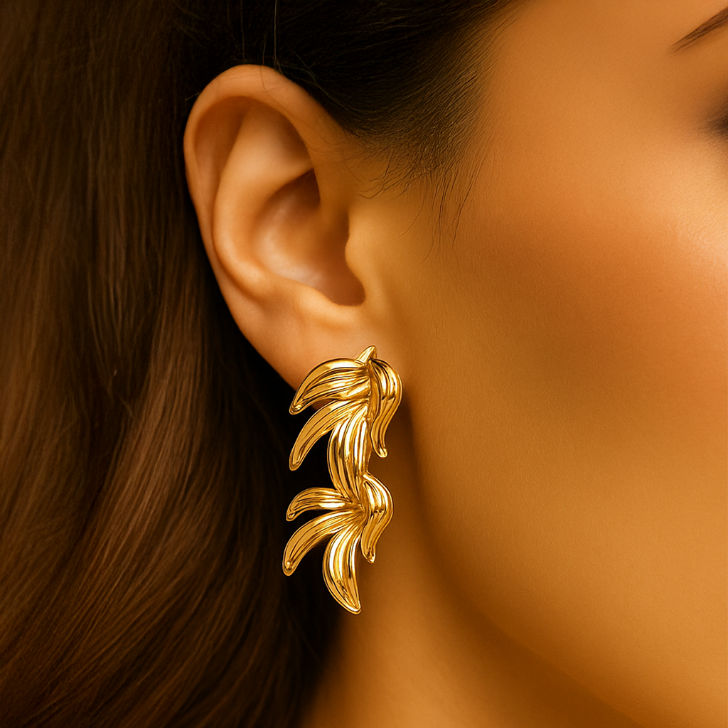 Golden Cascade Drop Earrings