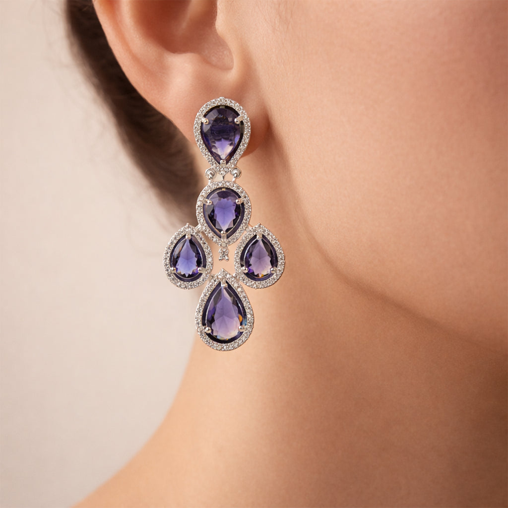 Regal Amethyst Layered Statement Set