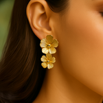 Load image into Gallery viewer, Golden Orchids Earrings

