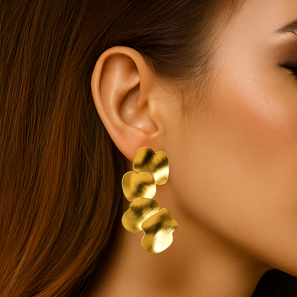 Leafylight Golden Earrings