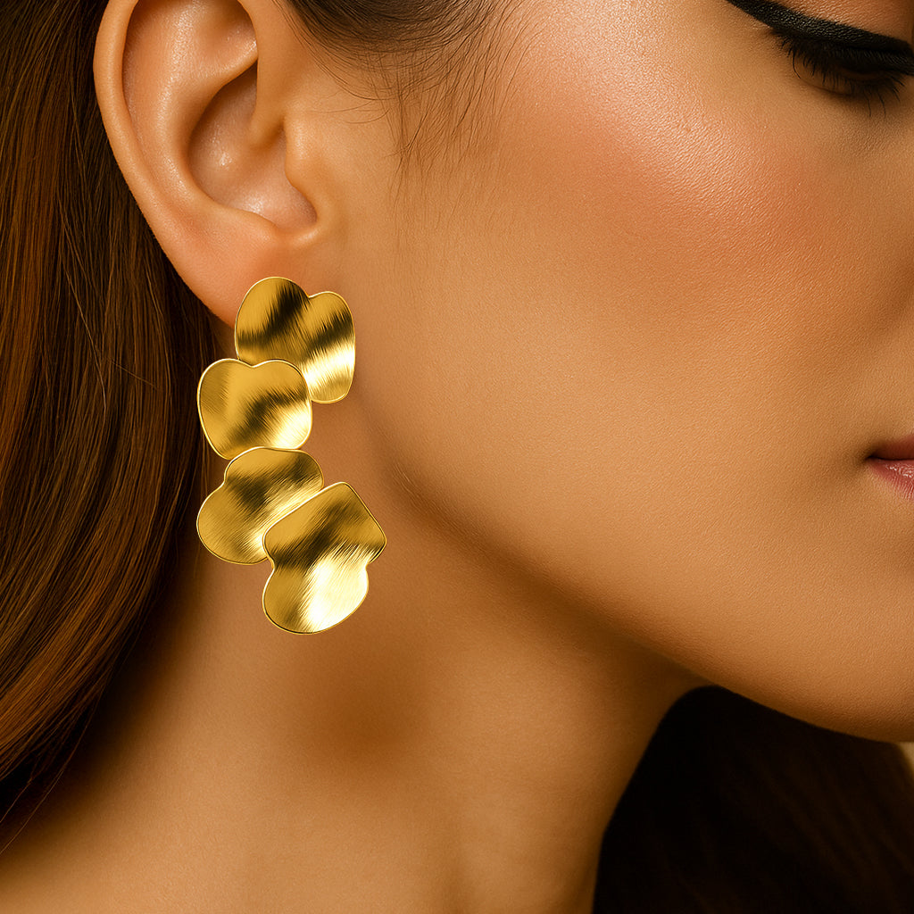Leafylight Golden Earrings