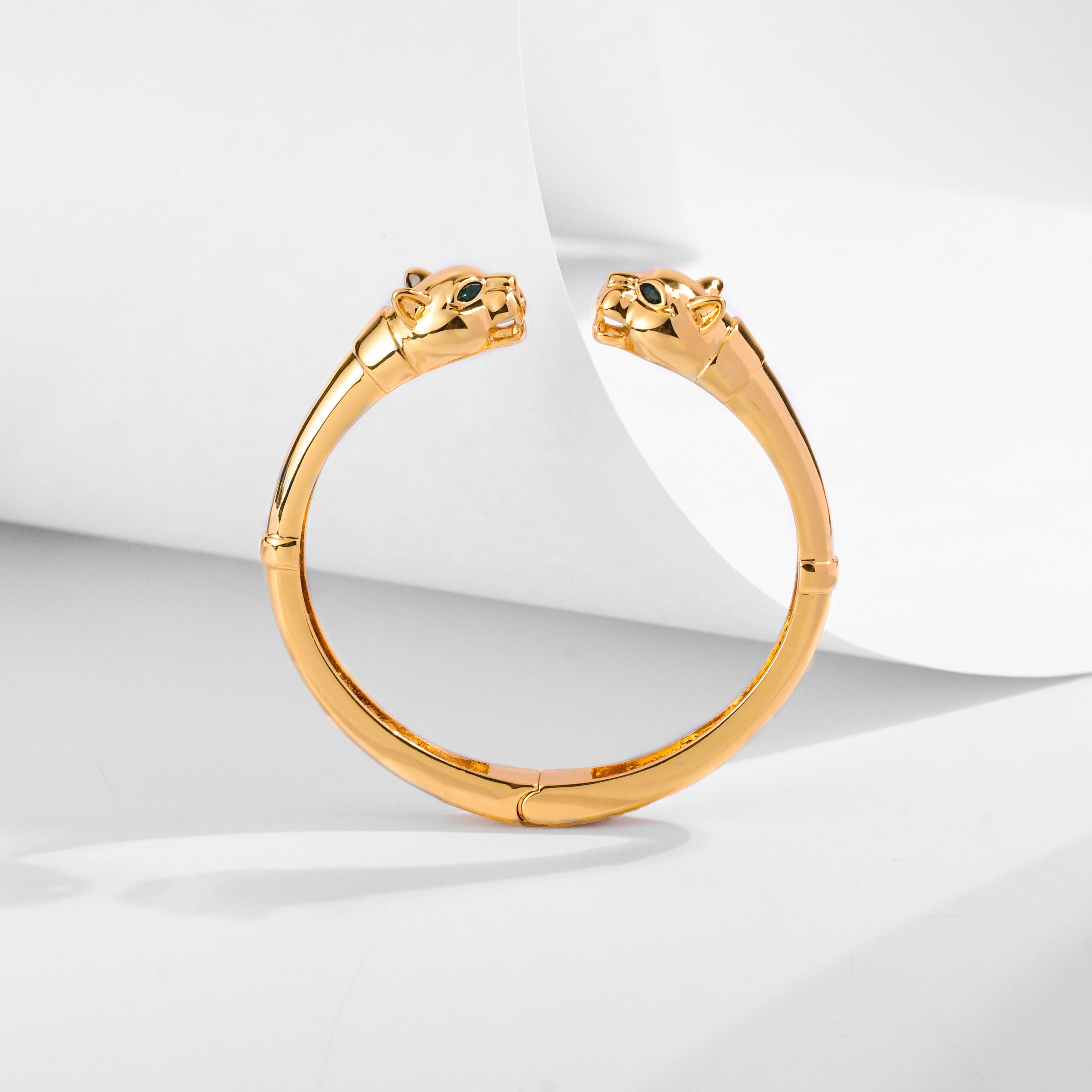 Double Headed Panther Gold Bracelets