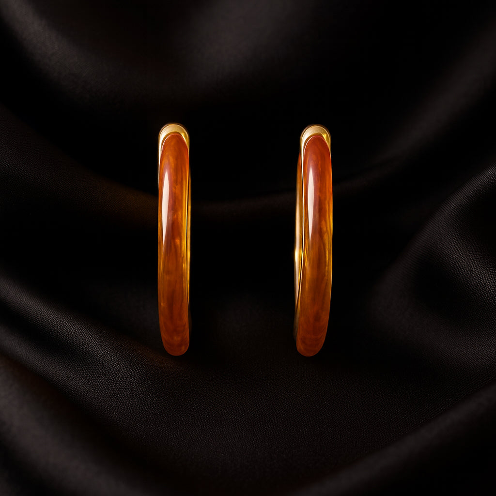 Rose Gold Double Sided Earrings