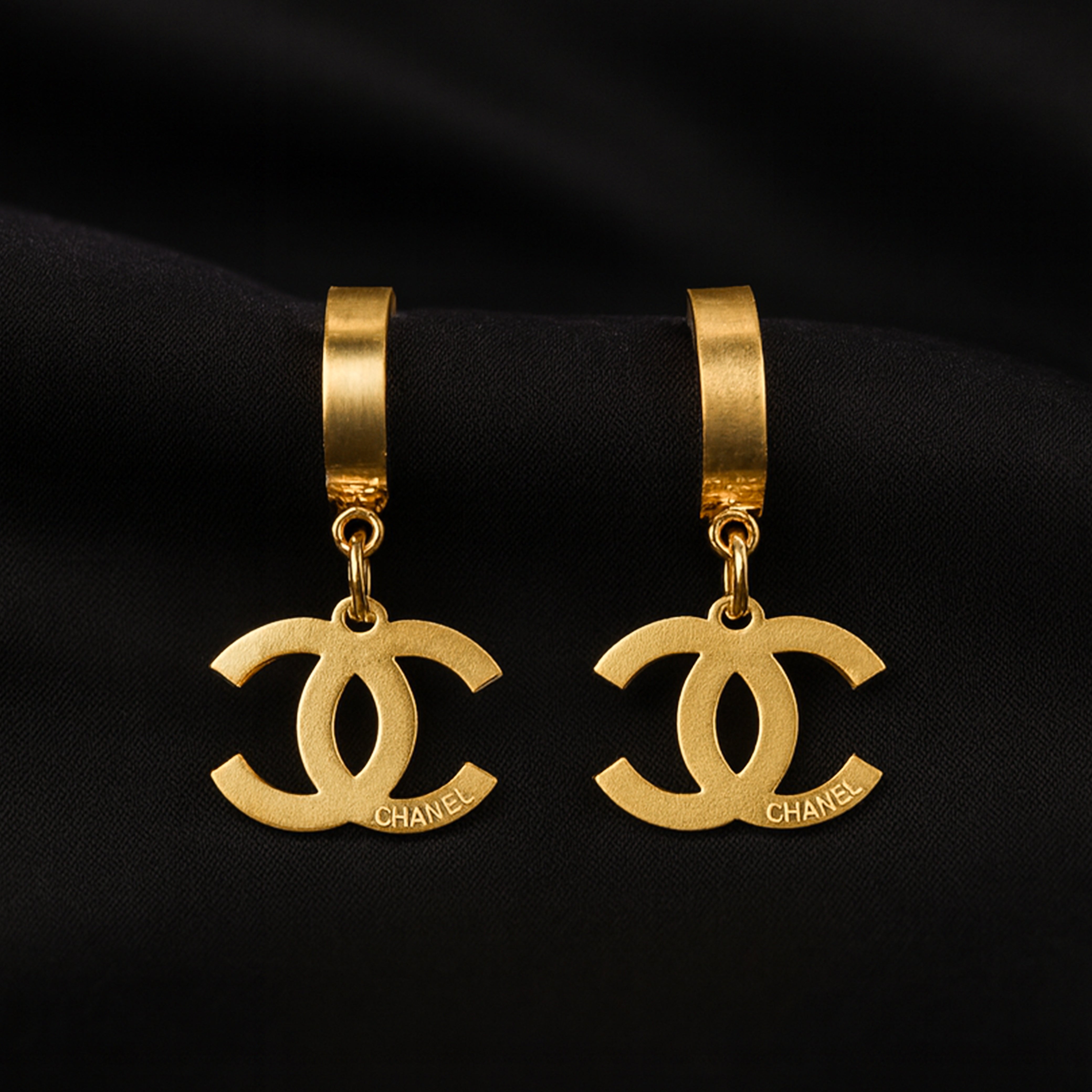 Golden Charm Drop Earrings