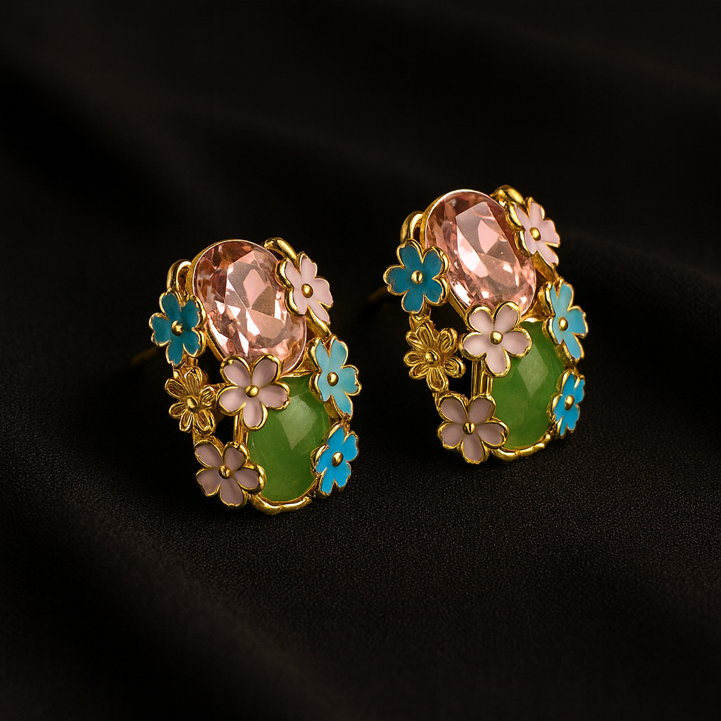 Pink Pastel Bloom Studs