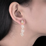Load image into Gallery viewer, American Diamonds Drops Gold Earrings
