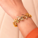 Load image into Gallery viewer, Multicolour Butterfly Gold Bangle Bracelets