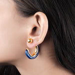 Load image into Gallery viewer, Double sided With Gold Plate Earrings
