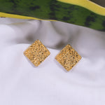Load image into Gallery viewer, Gold Plated Square Mesh Earrings