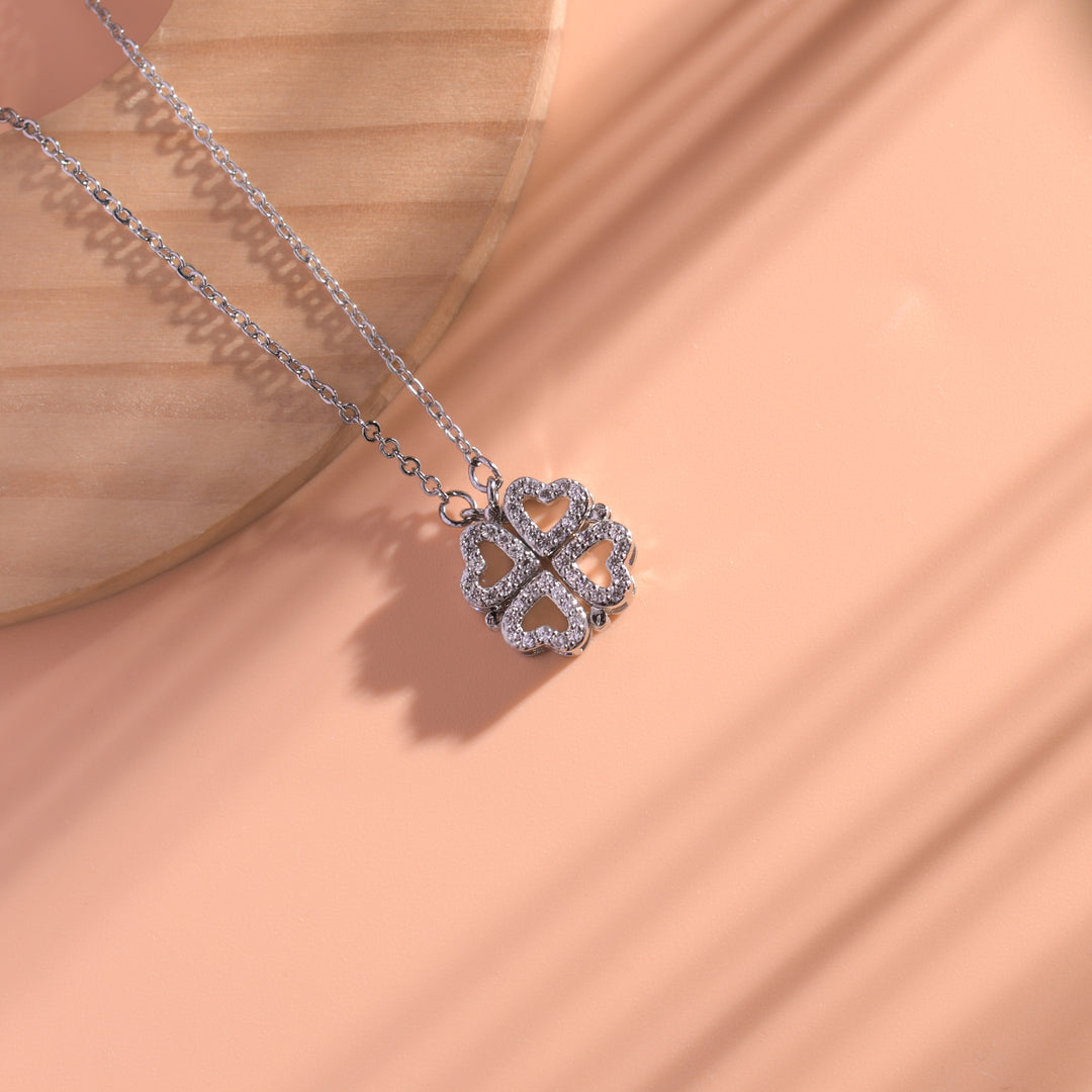 Silver Heart Shape Trending Necklace