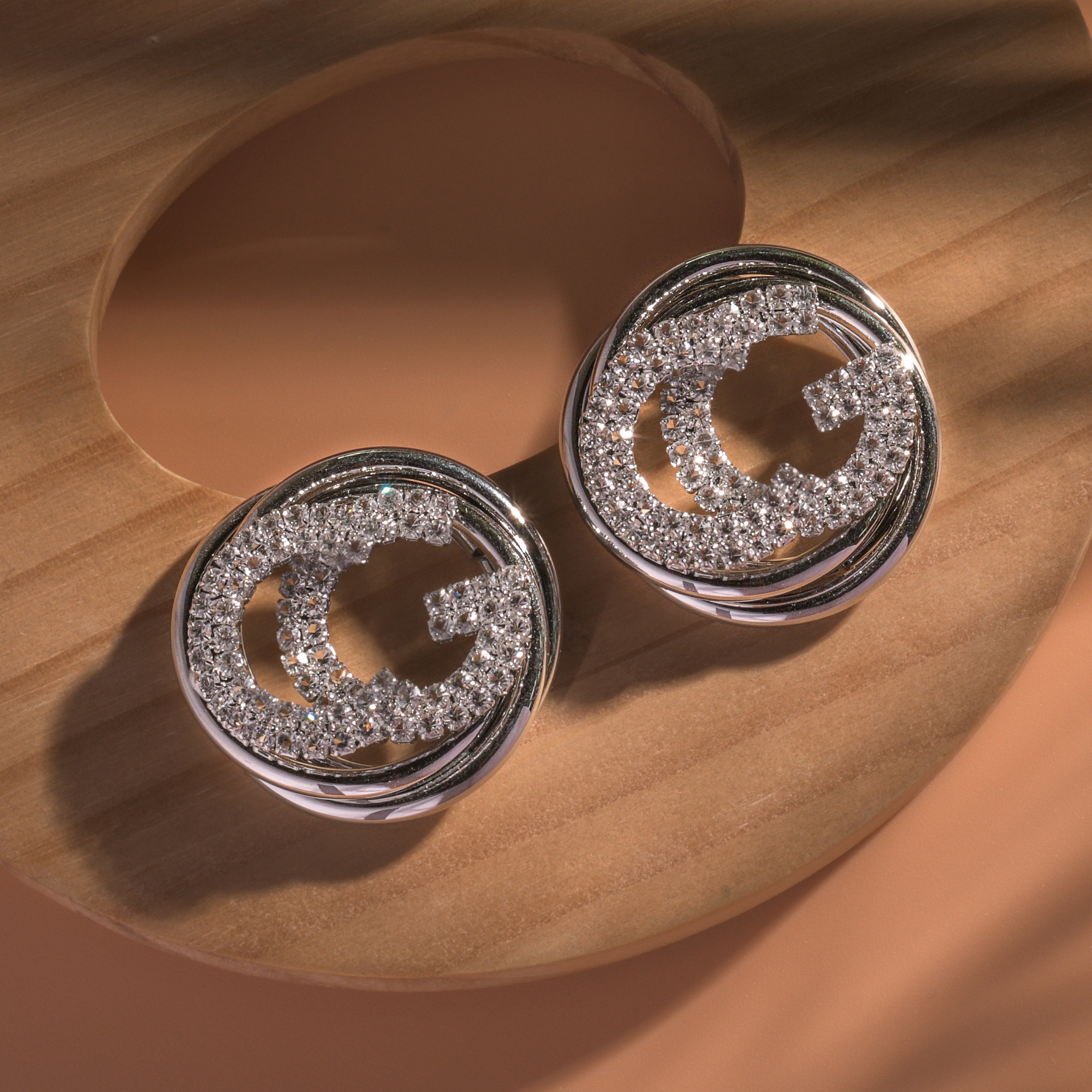 CG AD Diamond Silver Earrings