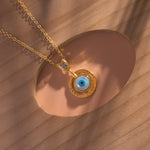 Load image into Gallery viewer, Gold Plated Evil Eye Round Pendants