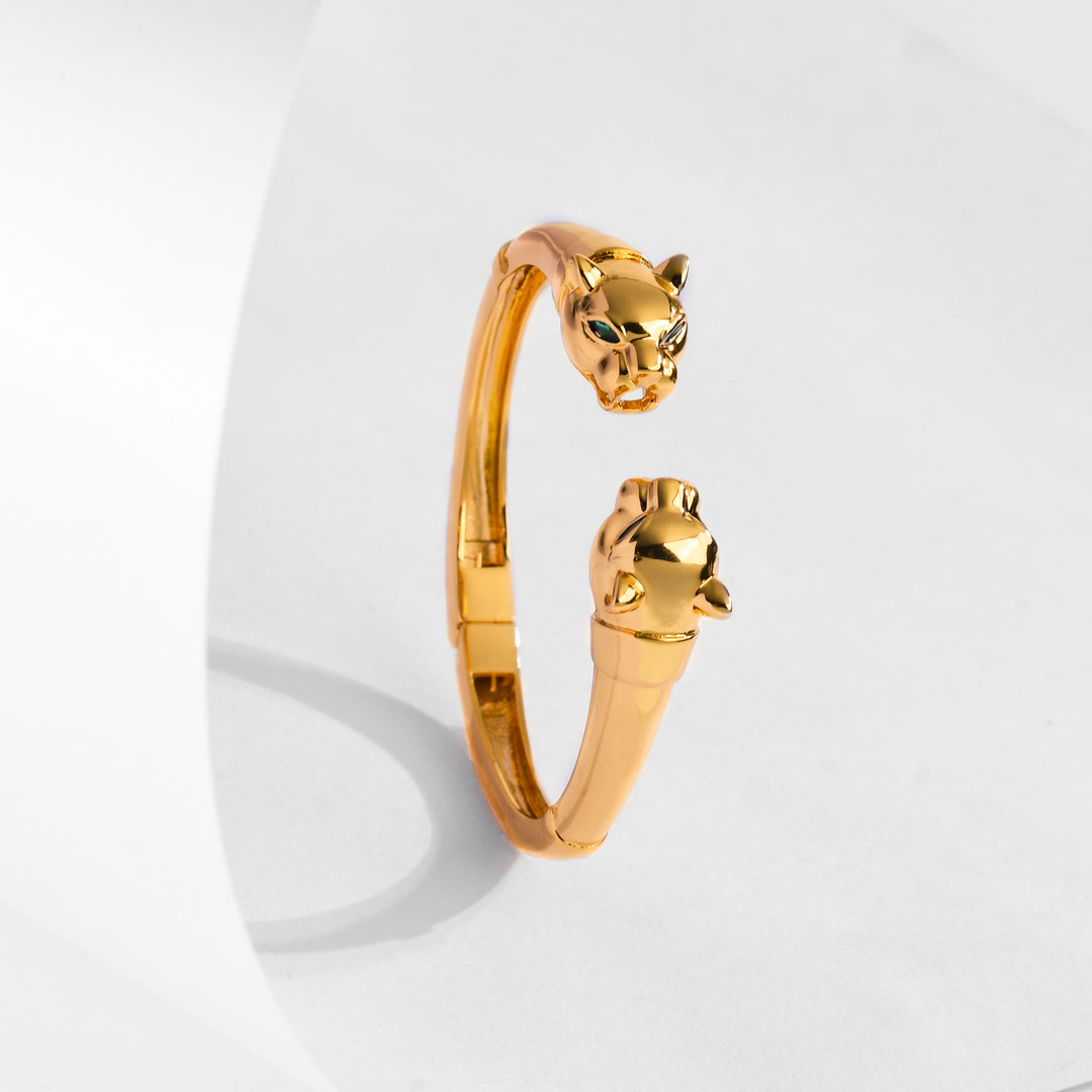 Double Headed Panther Gold Bracelets