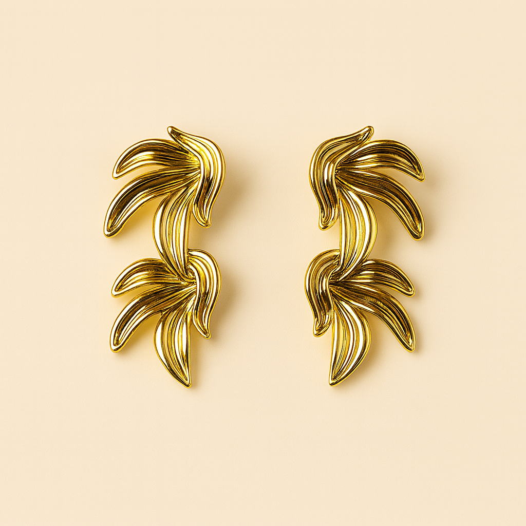 Golden Cascade Drop Earrings