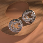 Load image into Gallery viewer, CG AD Diamond Silver Earrings