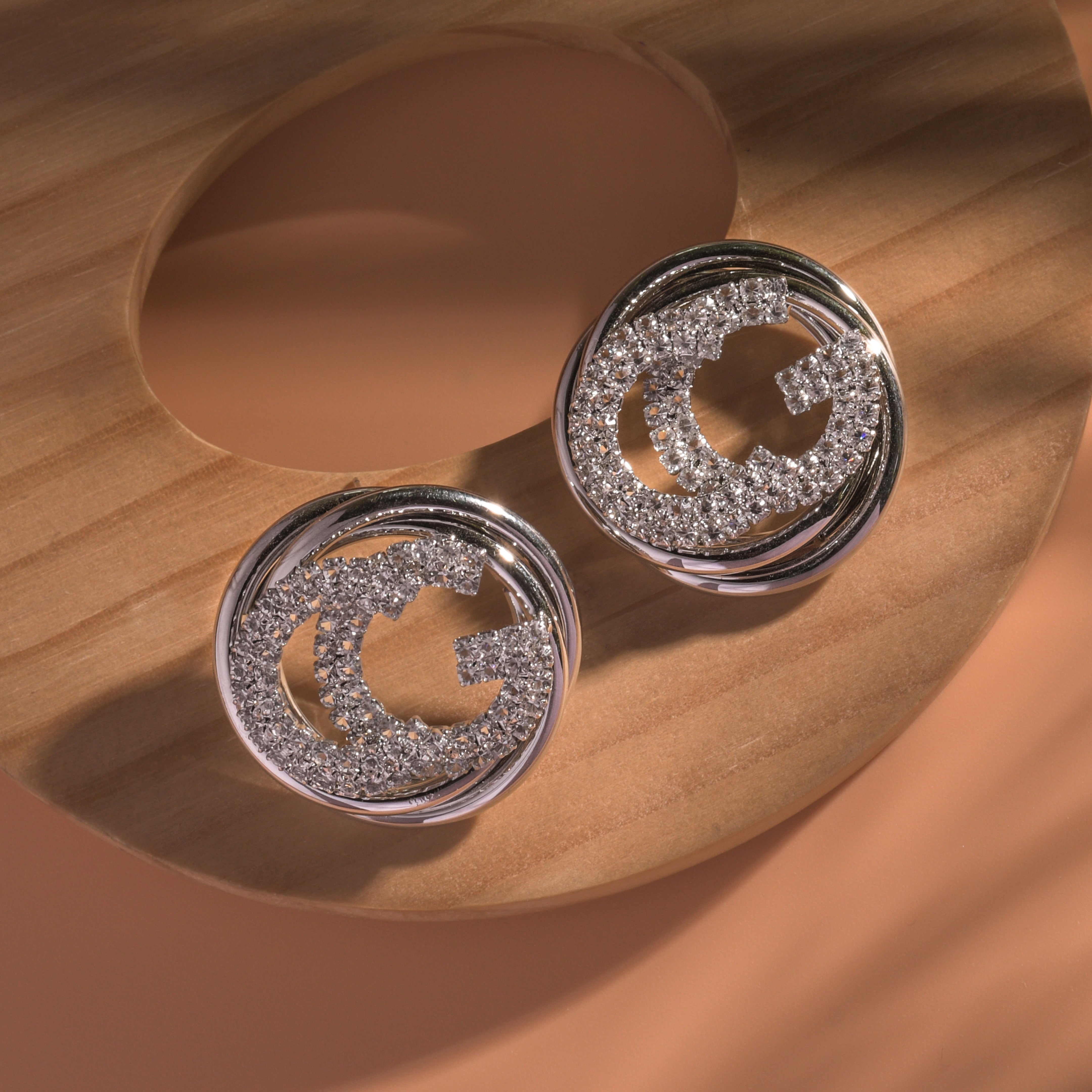 CG AD Diamond Silver Earrings