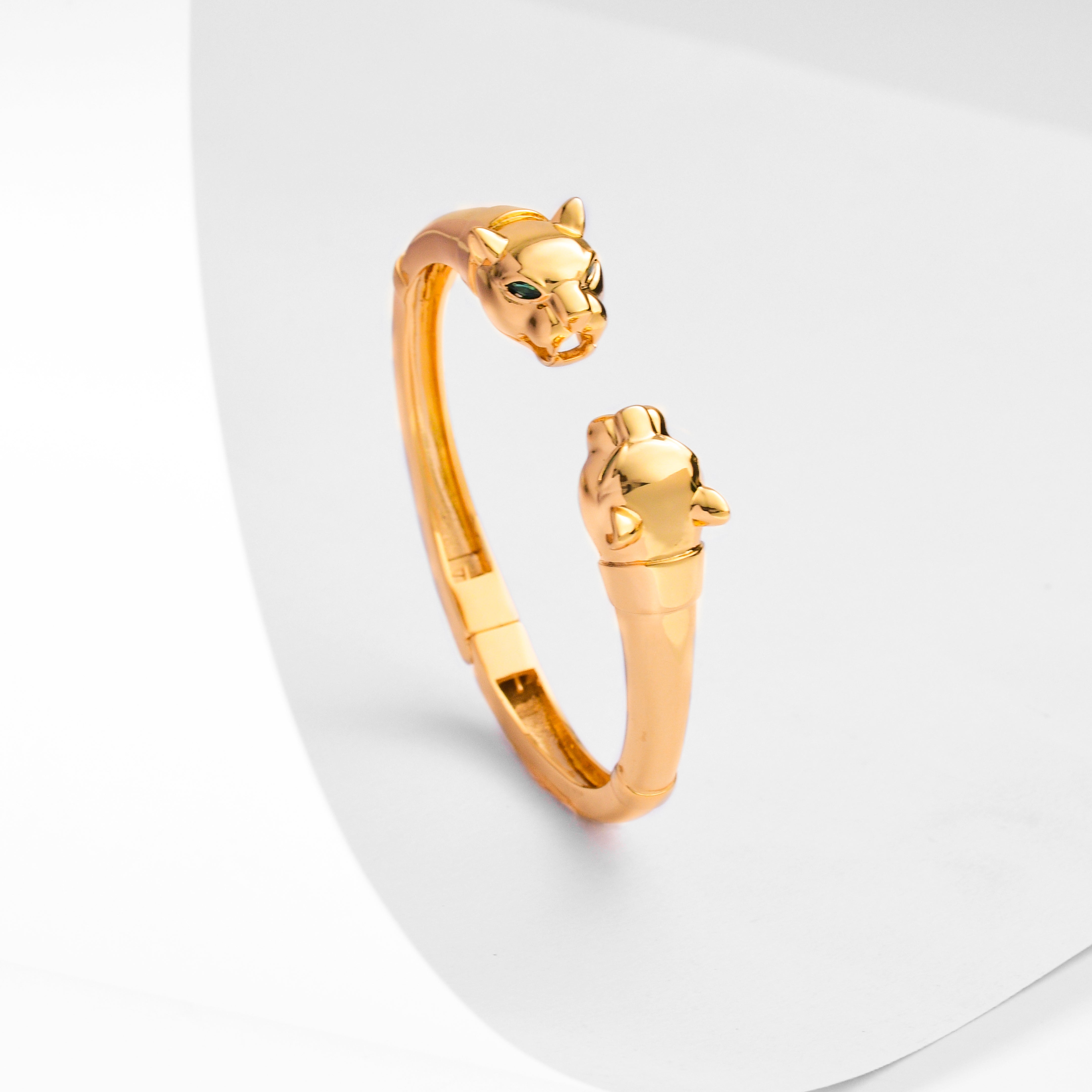 Double Headed Panther Gold Bracelets
