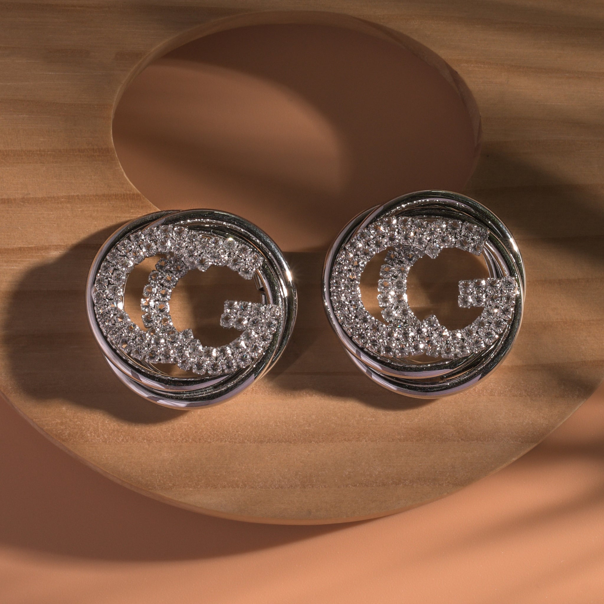 CG AD Diamond Silver Earrings