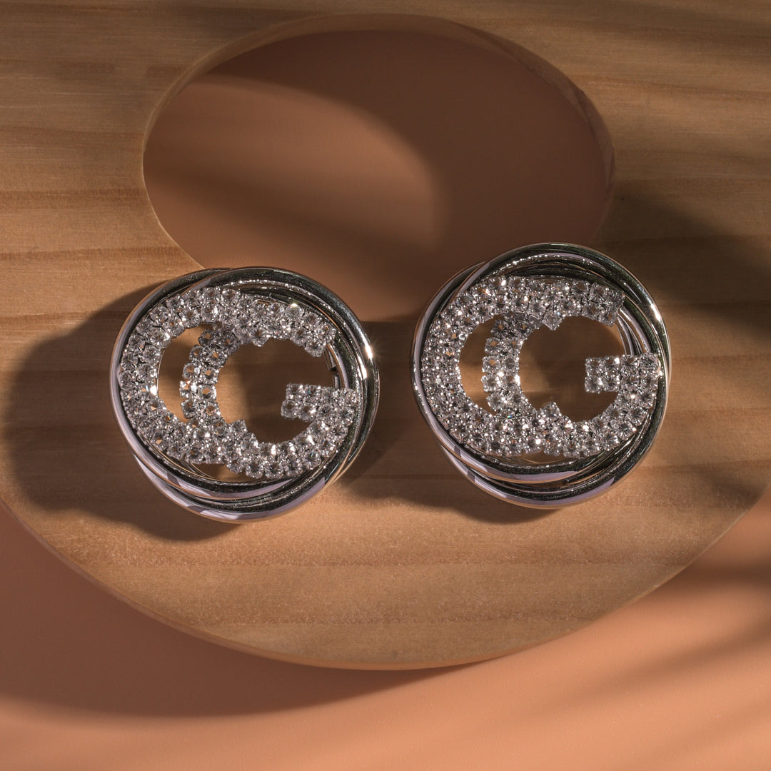 CG AD Diamond Silver Earrings