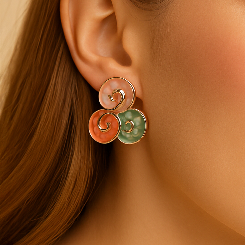 Swirl Multicolor Studs