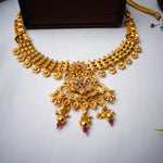 Load image into Gallery viewer, Gold-Plated Stone-Studded Necklace Set