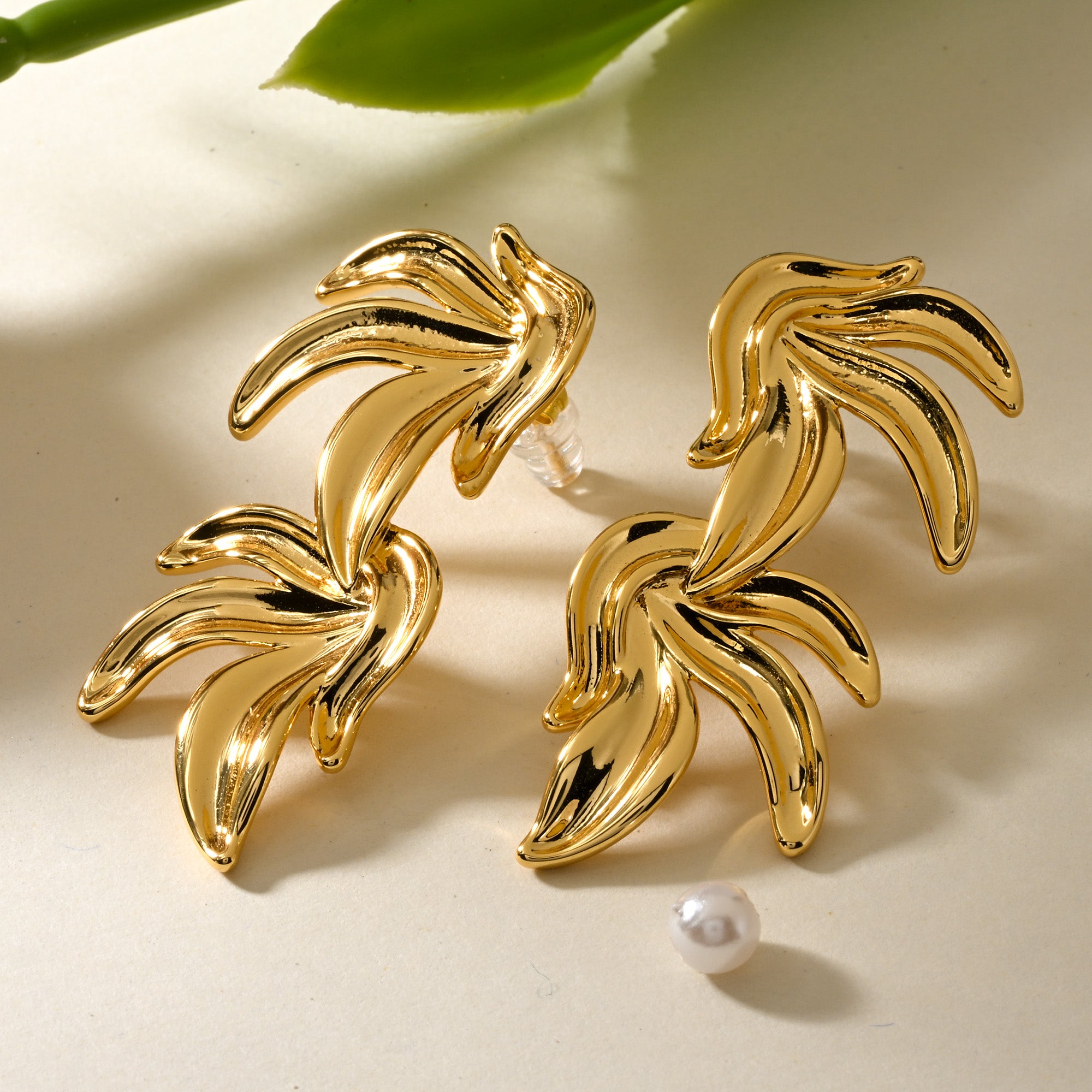 Golden Cascade Drop Earrings