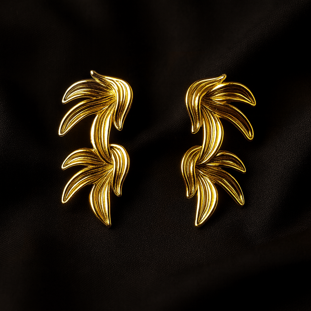 Golden Cascade Drop Earrings