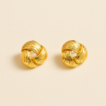 Golden Trinity - Statement Stud Earrings