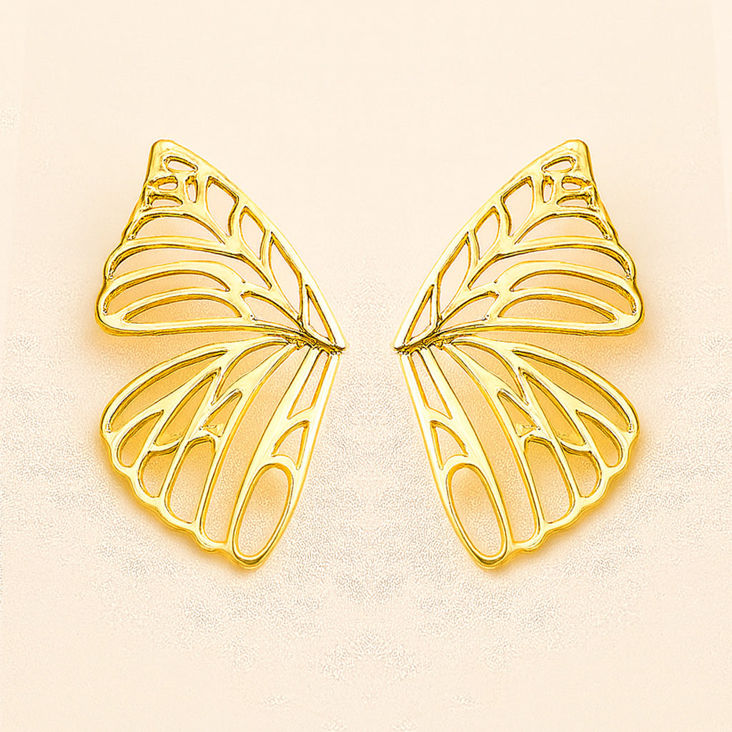 Golden Wings - Butterfly Stud Earrings