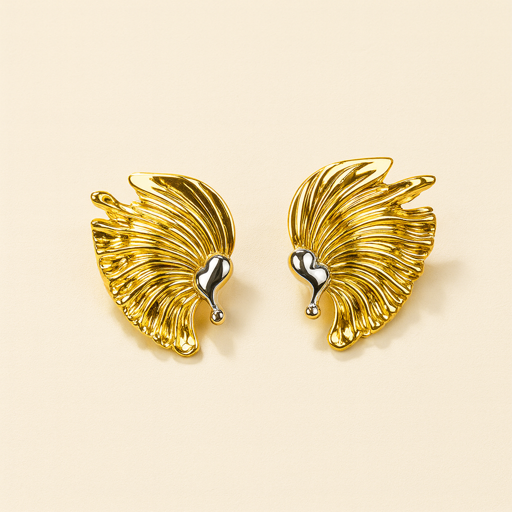 Golden Halos Stud Earrings