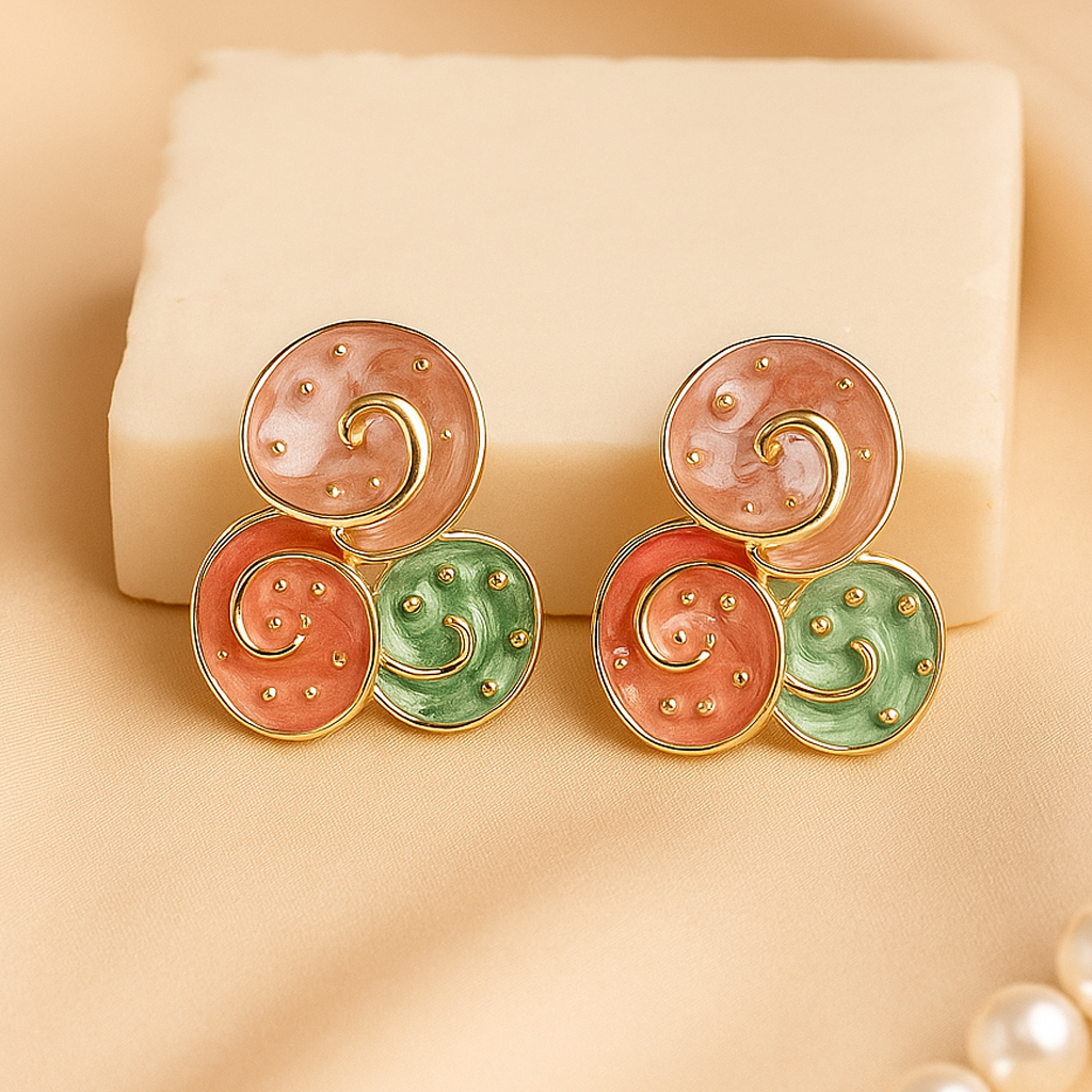 Swirl Multicolor Studs
