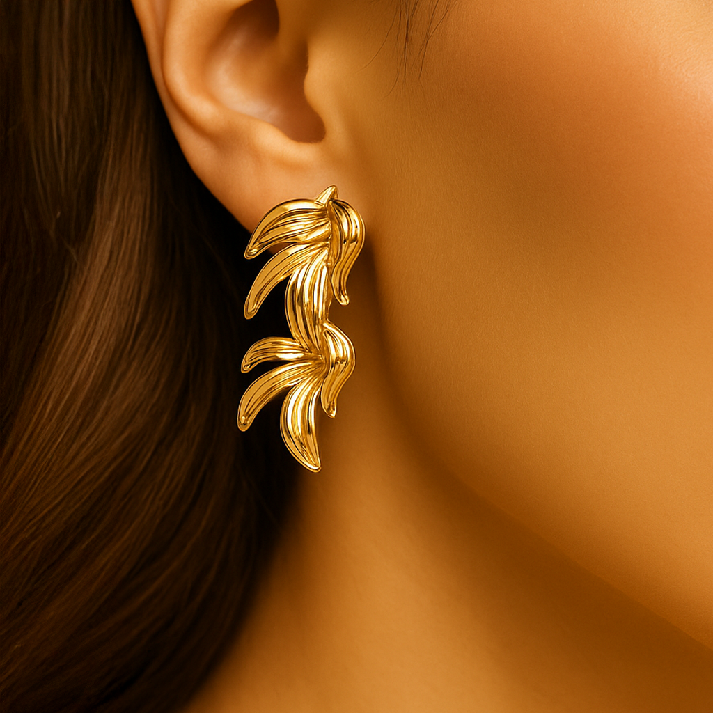 Golden Cascade Drop Earrings