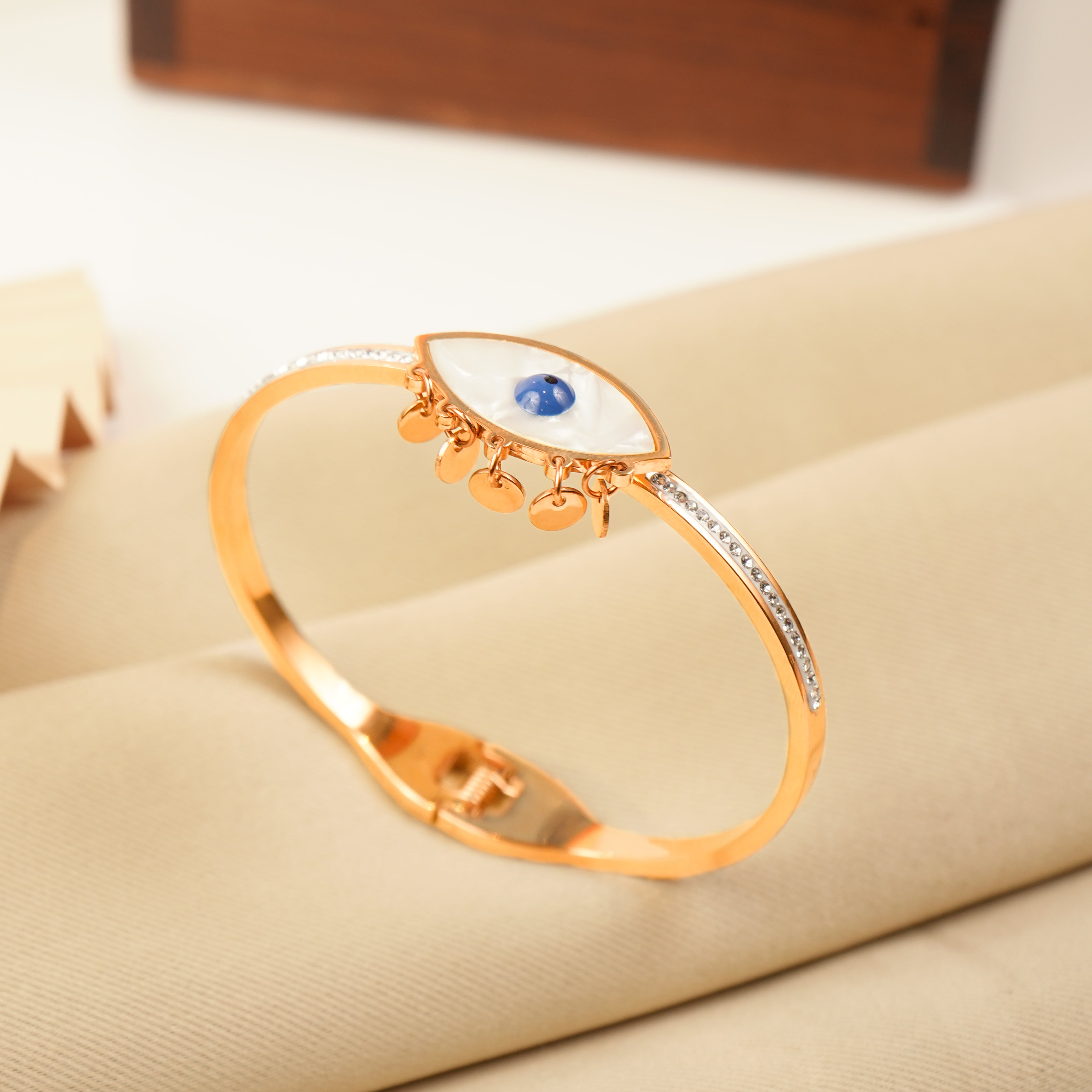Evil Eye Rose Gold Bracelet