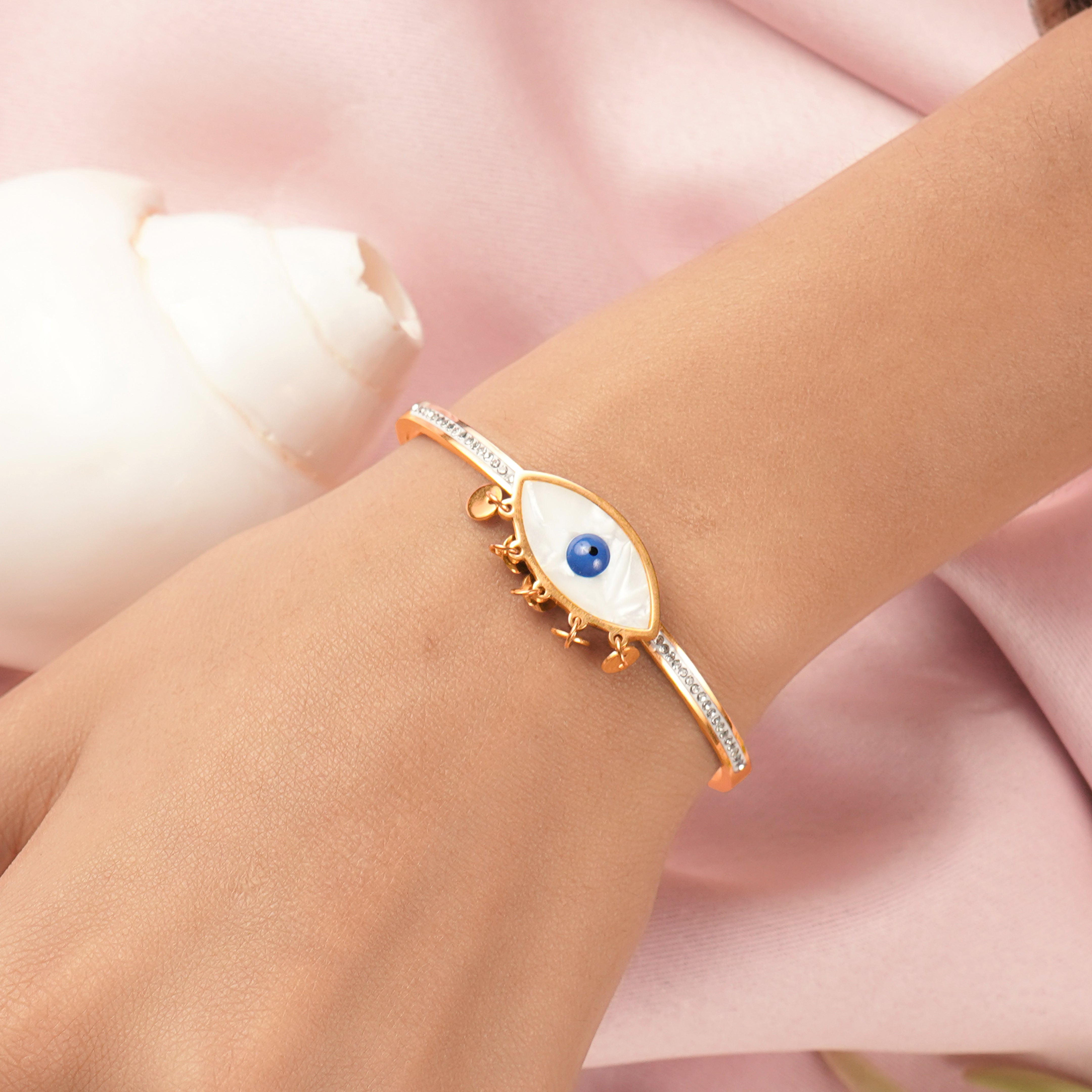 Evil Eye Rose Gold Bracelet