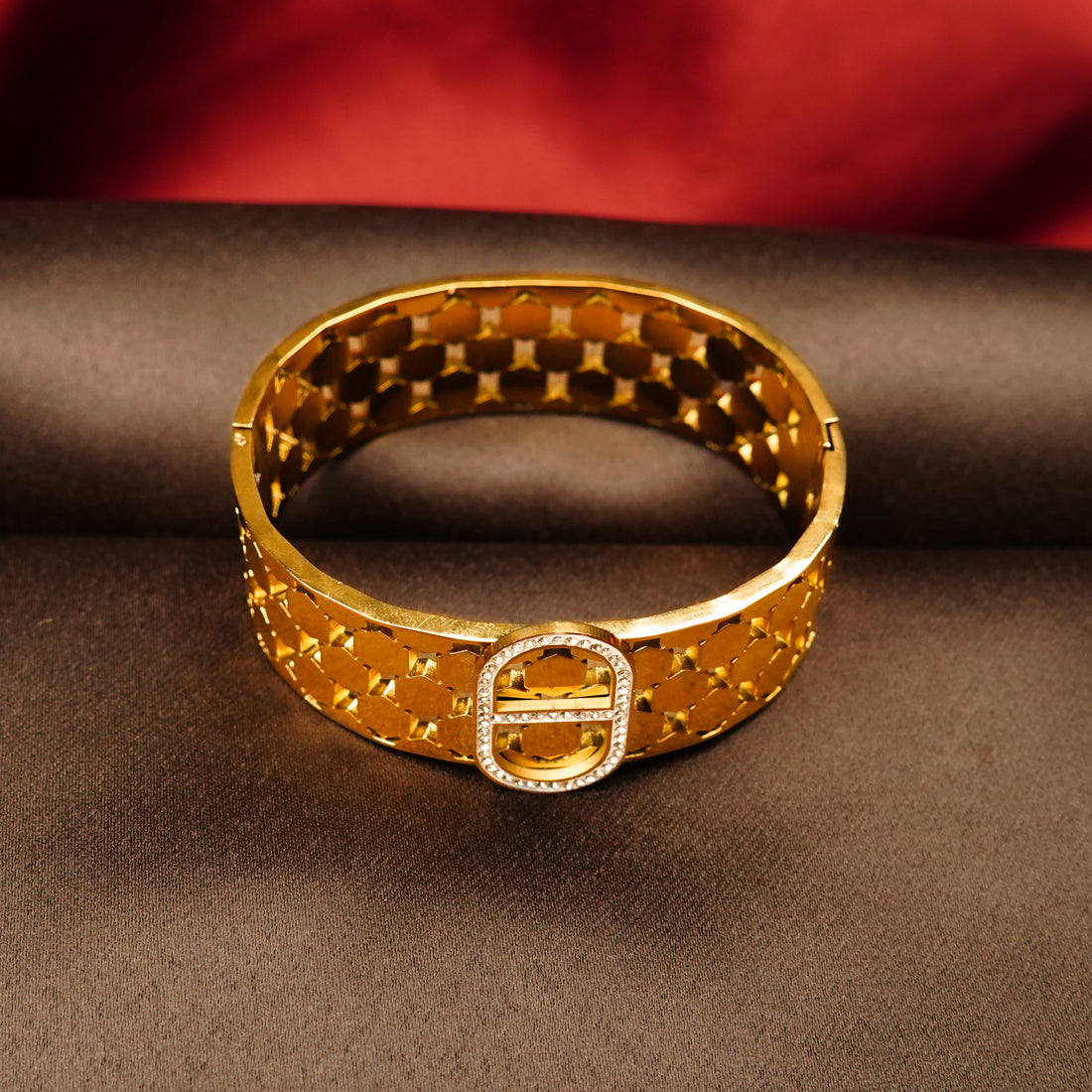 Gold Tone Hexagon Case Bracelets