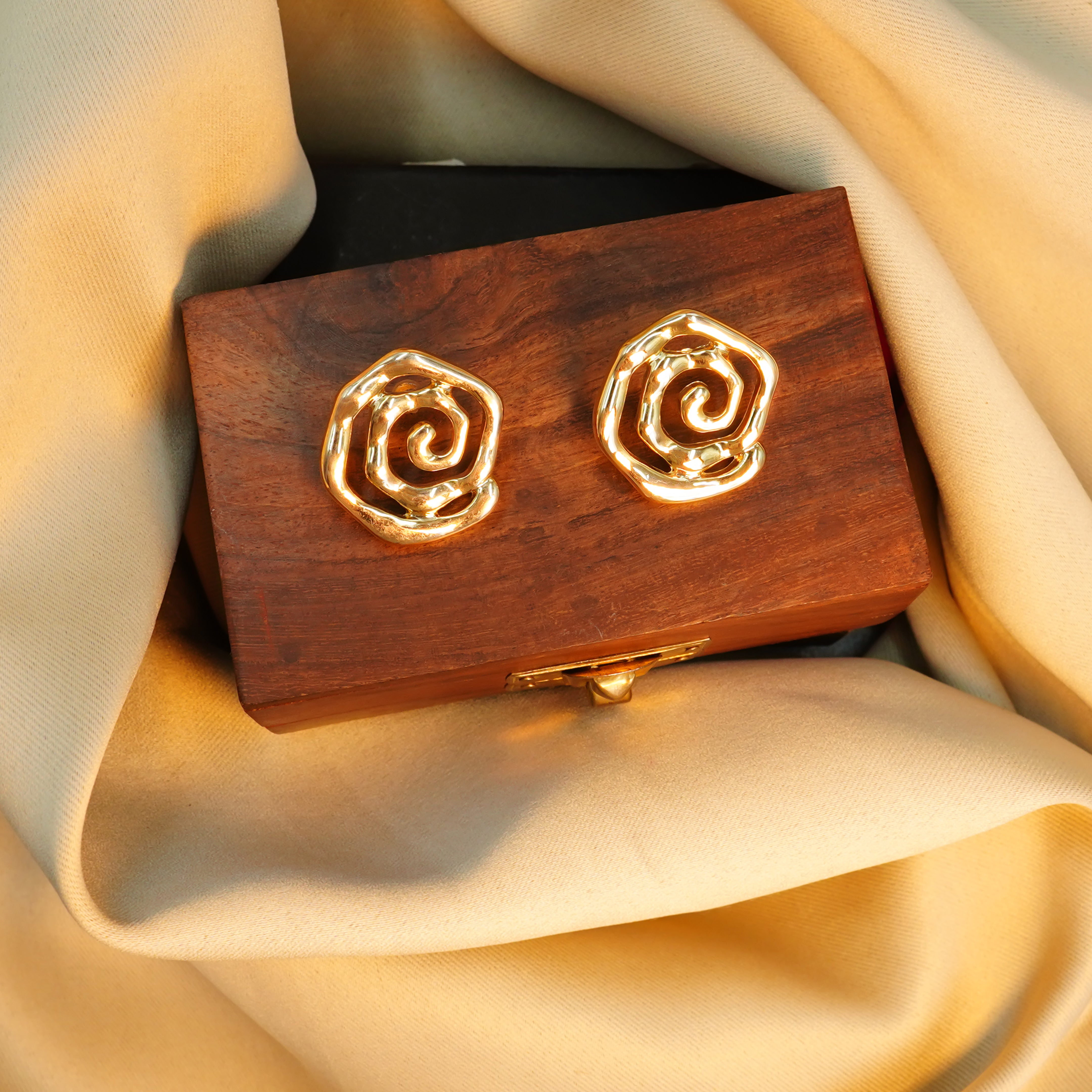 Spiral Flower Earrings