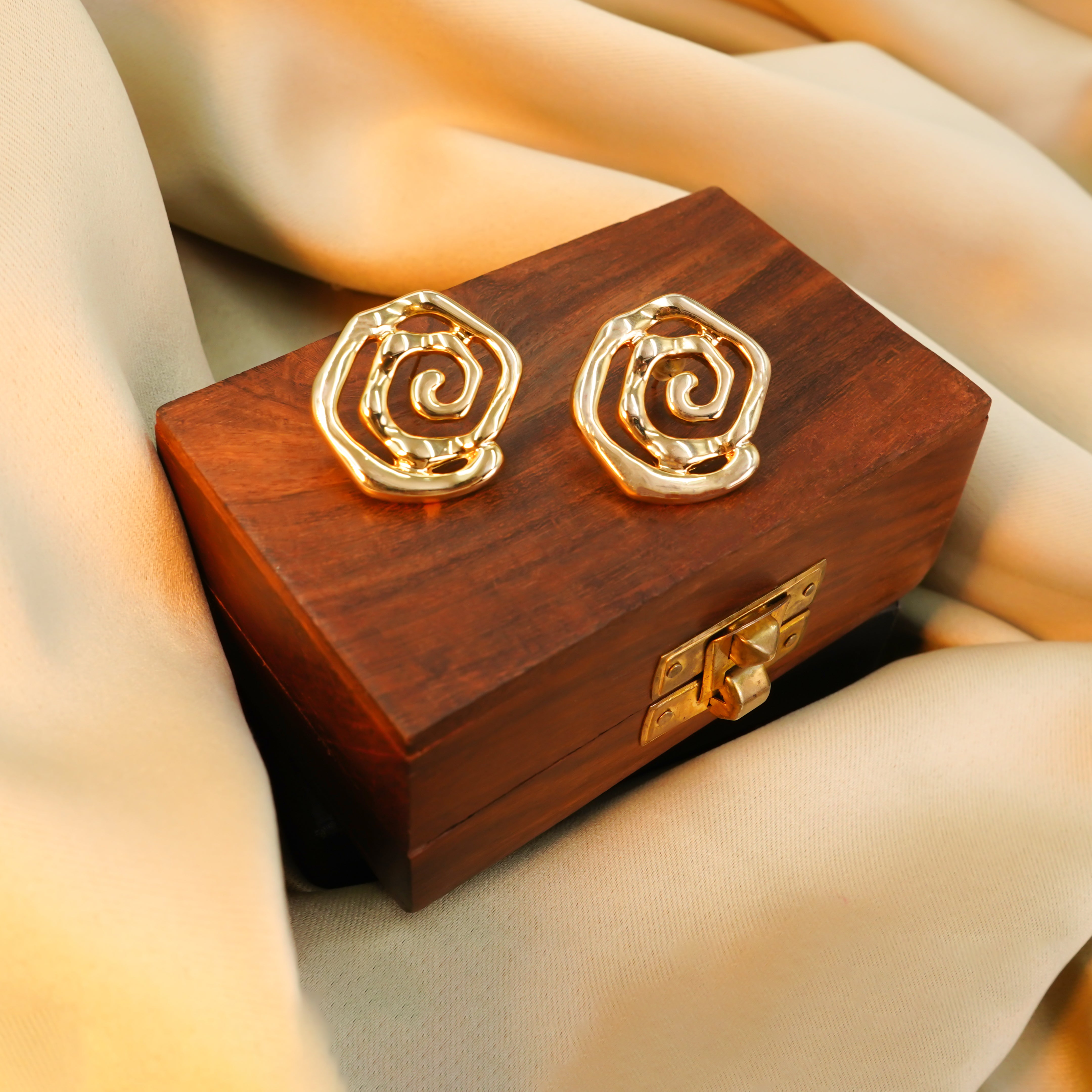 Spiral Flower Earrings