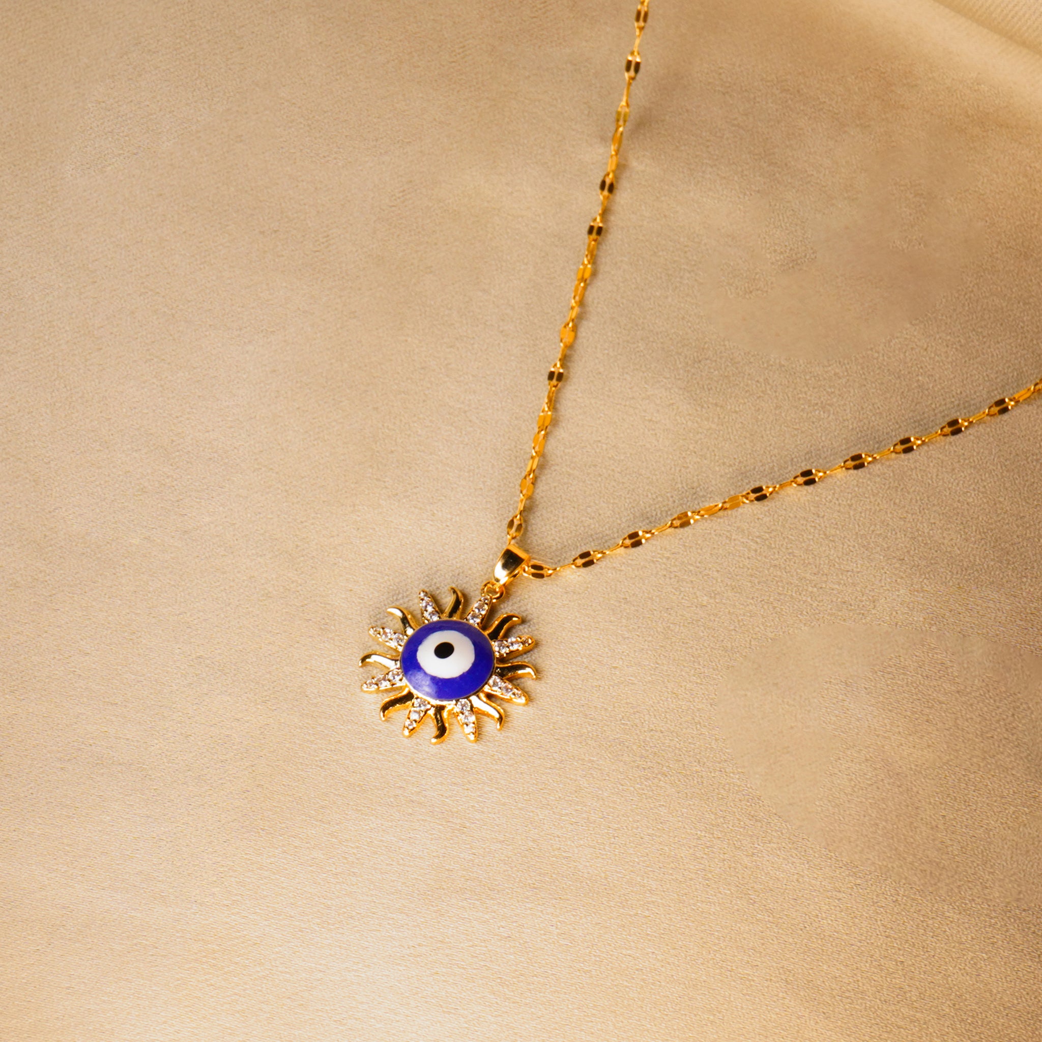 Round Evil Eye Pendant
