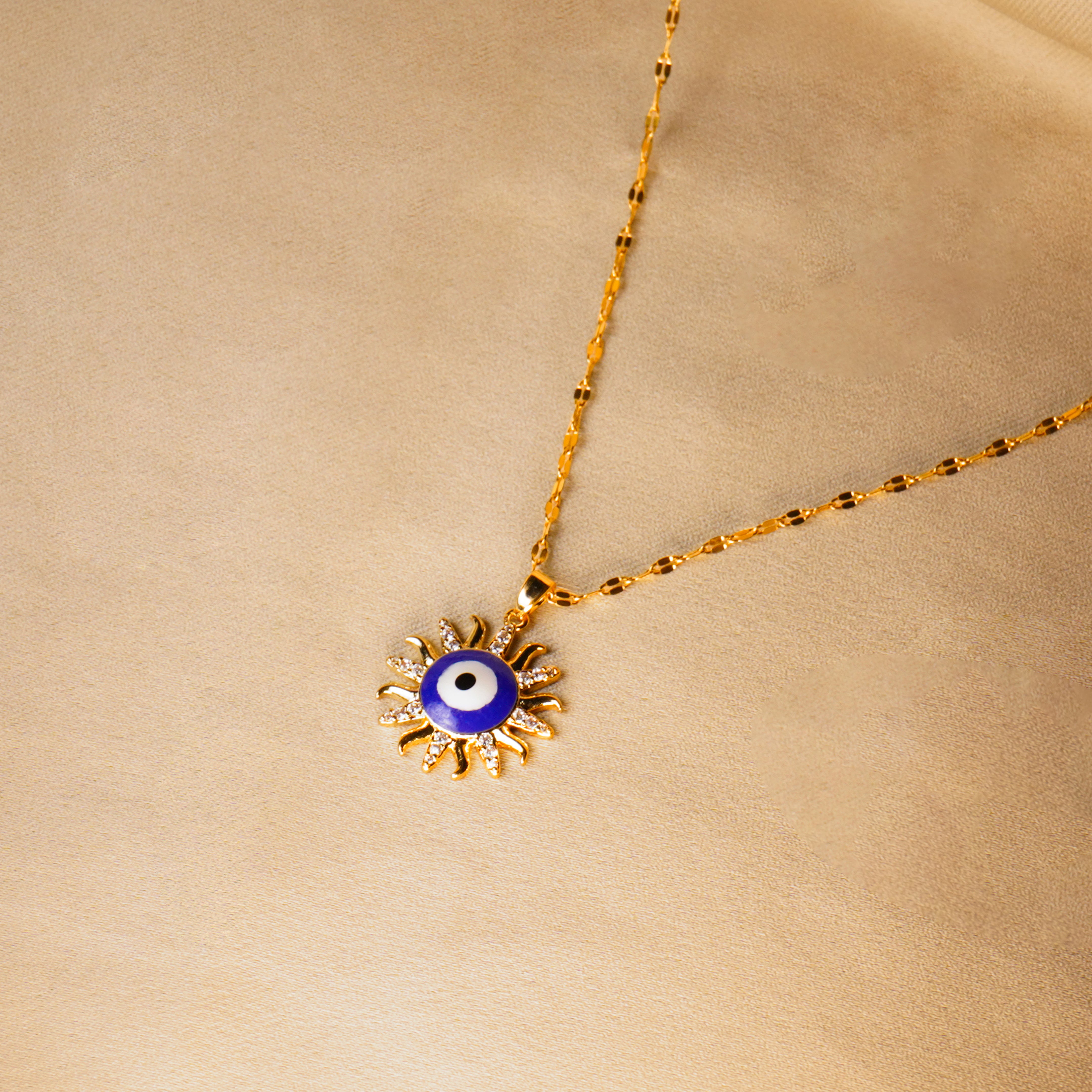 Round Evil Eye Pendant