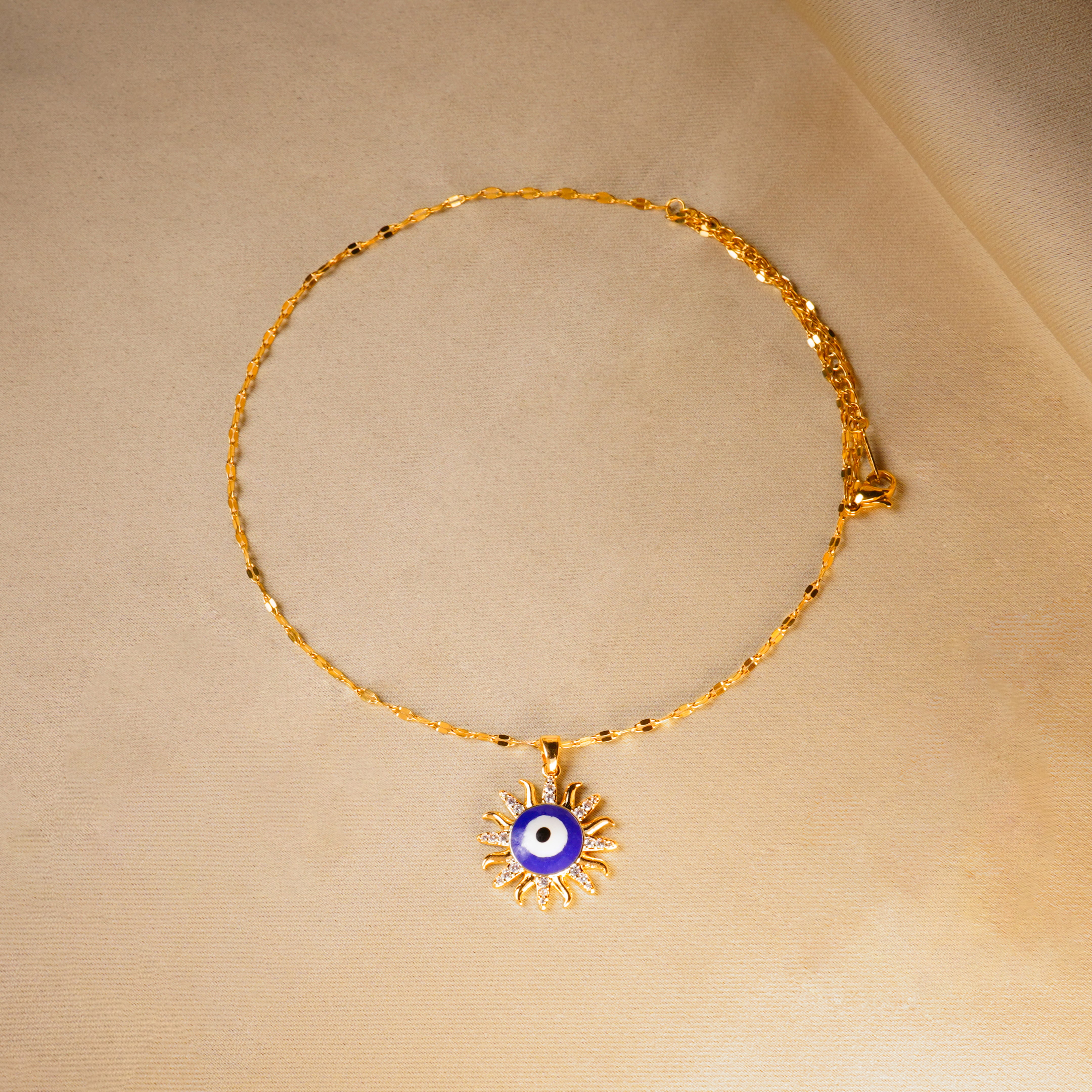 Round Evil Eye Pendant