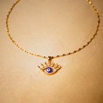 Load image into Gallery viewer, Evil Eye Gold Plated Pendant