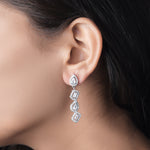 Load image into Gallery viewer, American Diamonds Silver Drops Earrings
