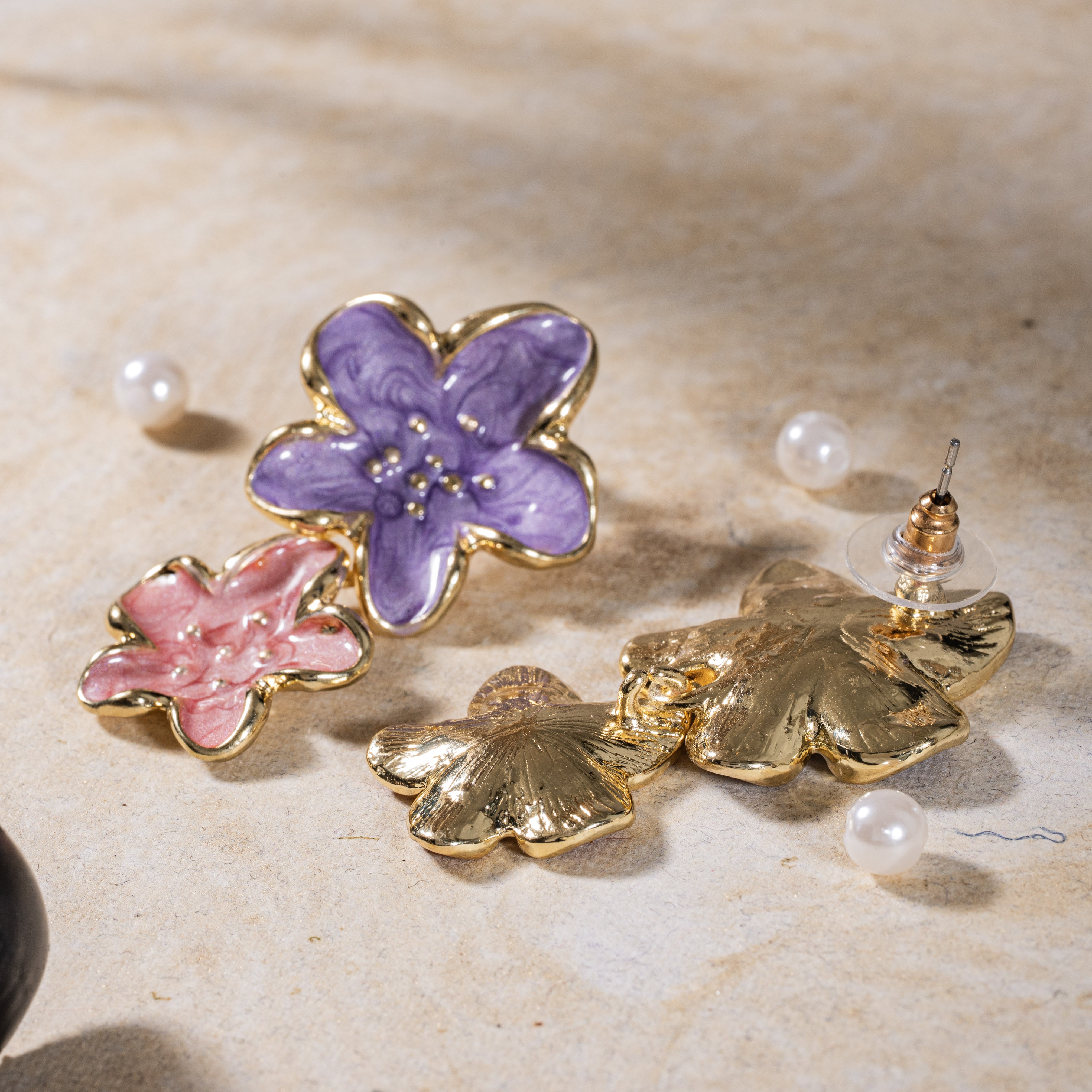 Floral Hanging Drop Earrings
